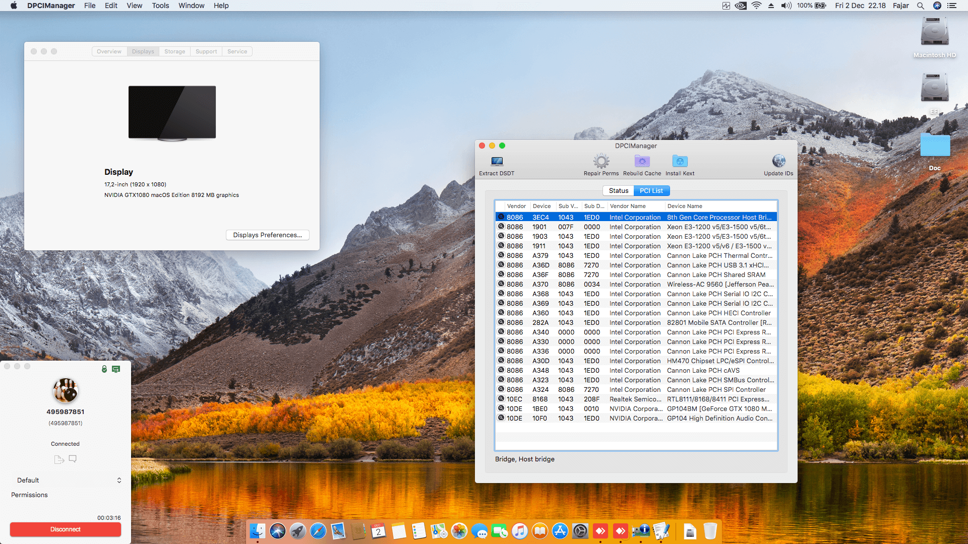 Asus ROG Chimera G703GI E5044T [CoffeeLake   NVIDIA GTX 1080 + I2C]   OpenCore 2